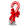 candy cane with ribbon animation
