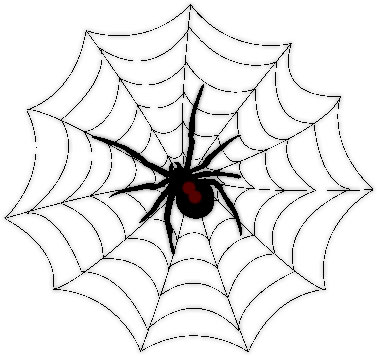 Free Spider Graphics - Black Widow Spider - Halloween - Clipart