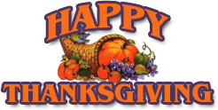 happy thanksgiving and cornucopia