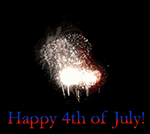 Happy 4th of July animated fireworks