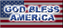 American flag with God Bless America