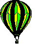 green hot air balloon