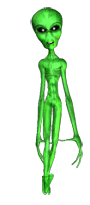 green animated alien