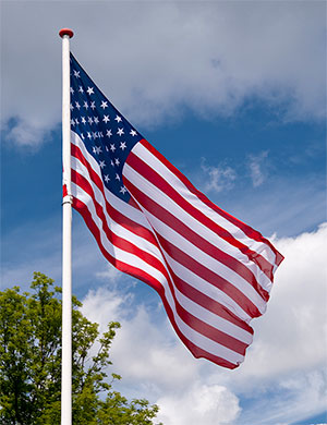 American Flag photo on pole