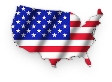 American flag map