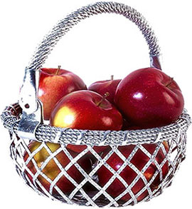 lace basket of apples