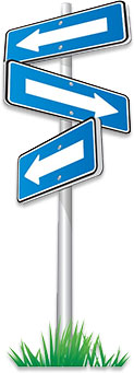 street sign arrows