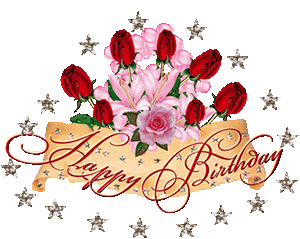 Happy Birthday flowers animation