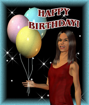 birthday graphic with stars and balloons