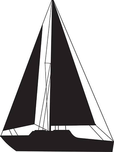 silhouette sail boat