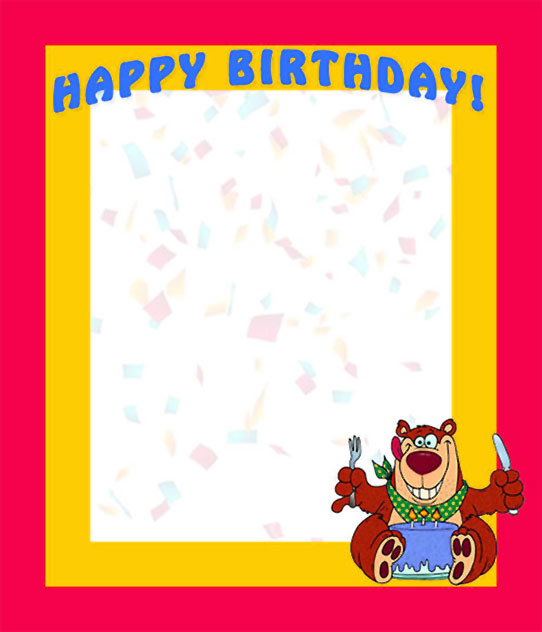 Happy Birthday bear cake