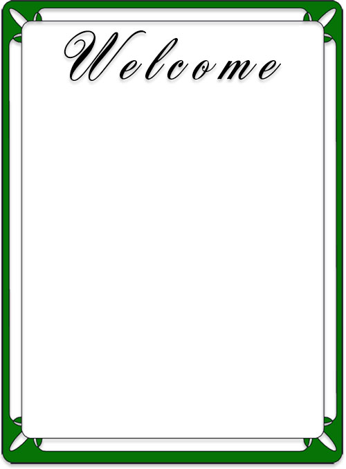 welcome simple border