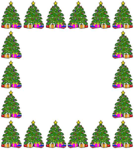 Christmas tree border