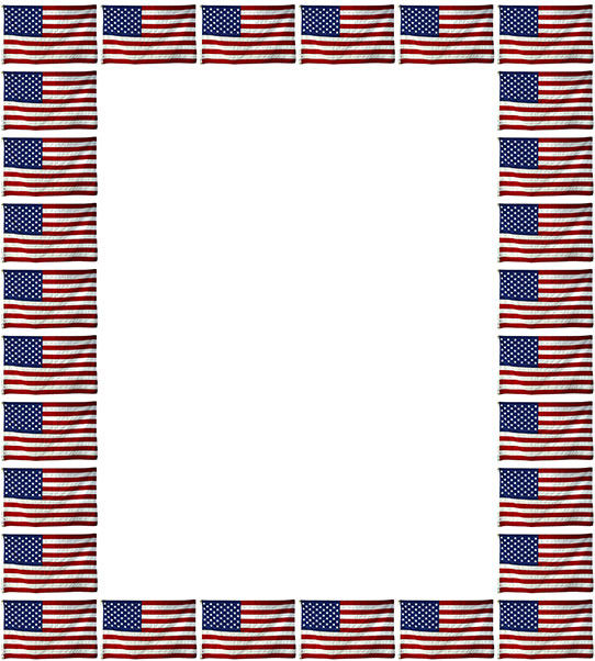 American flags border
