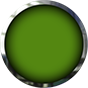 button green glass round