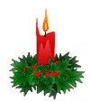 animated Christmas candle