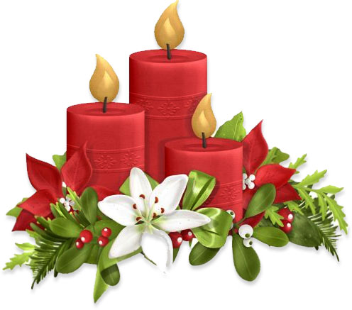 red Christmas candles