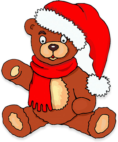 bear Santa hat