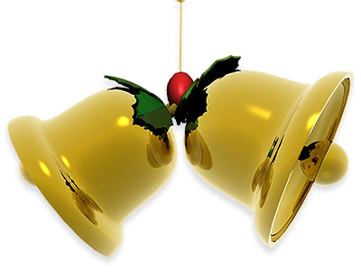 Christmas gold bells