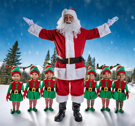 Santa and elves