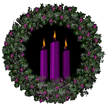 animated candles with wreath