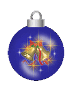 blue Christmas ornament animated