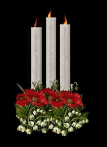 candles with flowers