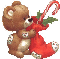 bear with candy cane