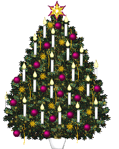 Christmas tree with candles