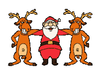 reindeer and Santa dancing animation