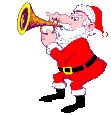Santa making music