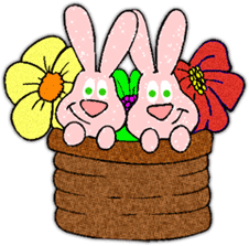 bunnies and flowers animated