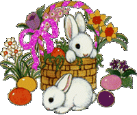Easter bunnies glitter