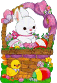 bunny in easter basket