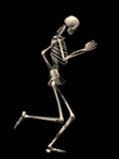skeleton strutting animation