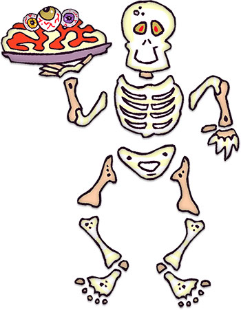 skeleton pizza