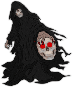 grim reaper animated skull