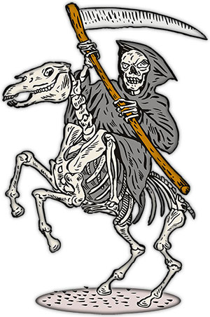 grim reaper riding horse