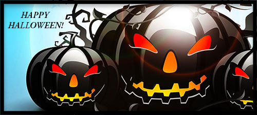 Happy Halloween with jack-o'-lanterns