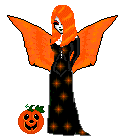 black and orange witch
