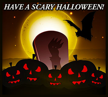 scary halloween scene