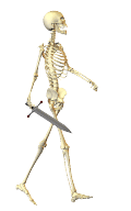 animated skeleton with sword