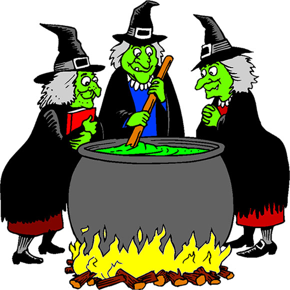 witches cooking up a brew