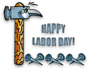 happy labor day hammer and nails