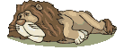 animated lazy lion