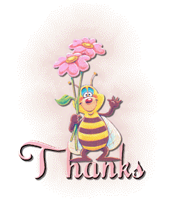 thank you bee and flowers