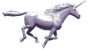 a unicorn galloping